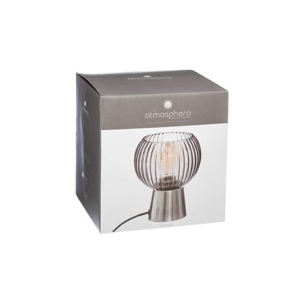 Lampa "Laye" i guld - metall &amp; ribbat glas H20 cm - Guld - Atmosphera inredningsdesigner