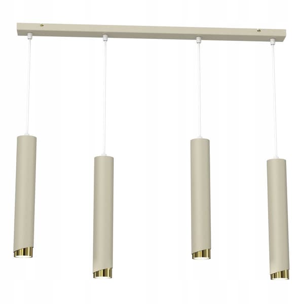 Ilmainen. Ripustettavat lampun putket 4x GU10 jääpuikko beige kultaa Bevel Strip