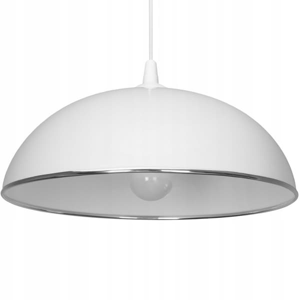 Lysekrone 36cm plast Køkken Sølv 0402 hvid krom