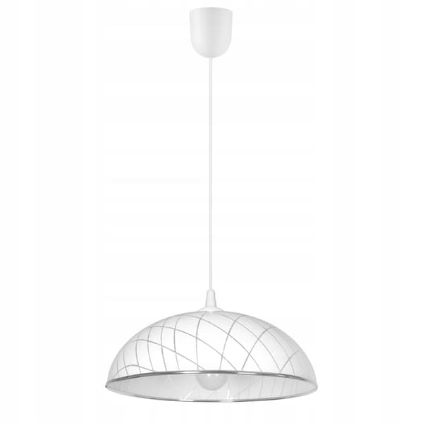 Lysekrone 36cm plast Køkken Strips 0401 hvid krom