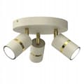 Miniatyrbild 1 av 3: Taklampa plafond Beige Guld justerbar 3x GU10