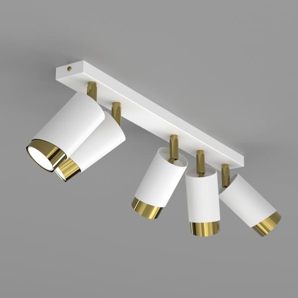 +Gratis. Loftslampe LED strip justerbar 5x Gu10 EWILIGHT Affasning hvid