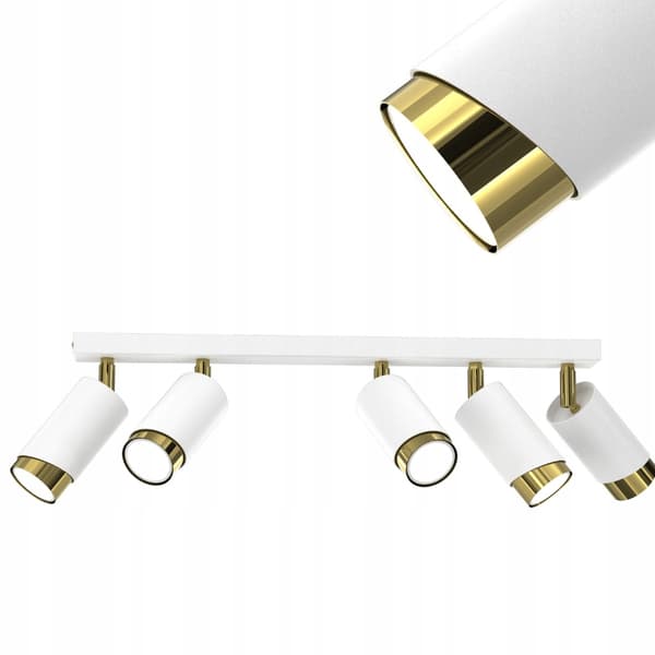 +Gratis. Loftslampe LED strip justerbar 5x Gu10 EWILIGHT Affasning hvid