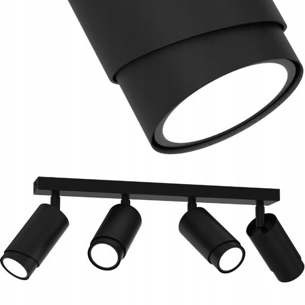 +Gratis. Taklampa LED-list justerbar 4x Gu10 EWILIGHT Fassvart