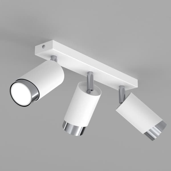 +Gratis. Loftslampe LED loftslampe justerbar 3x Gu10 EWILIGHT Bevel hvid