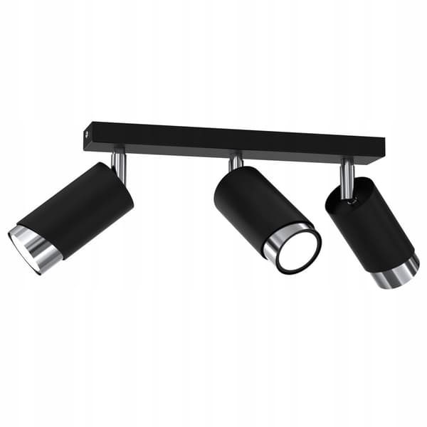 +Gratis. Loftslampe loftslampe LED justerbar 3x Gu10 EWILIGHT Bevel sort