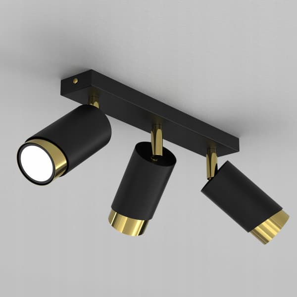+Gratis. Loftslampe loftslampe LED justerbar 3x Gu10 EWILIGHT Bevel sort