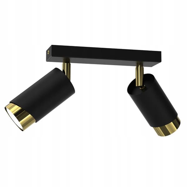 +Gratis. Loftslampe LED loftslampe justerbar 2x Gu10 EWILIGHT Bevel sort