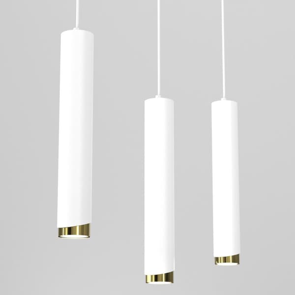 Hängande lamplist rörrör 3x Gu10 vitguld BEVEL