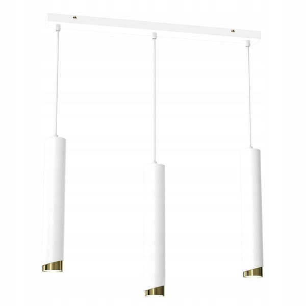 Hängande lamplist rörrör 3x Gu10 vitguld BEVEL