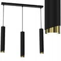 Miniatyrbillede 1 af 5: Hængende lampe stribe rør rør 3x Gu10 sort guld BEVEL
