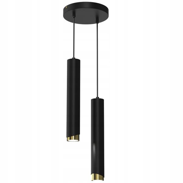 +Gratis. Hänglampsrör Gu10 pendel svart GULD Ewilight BEVEL