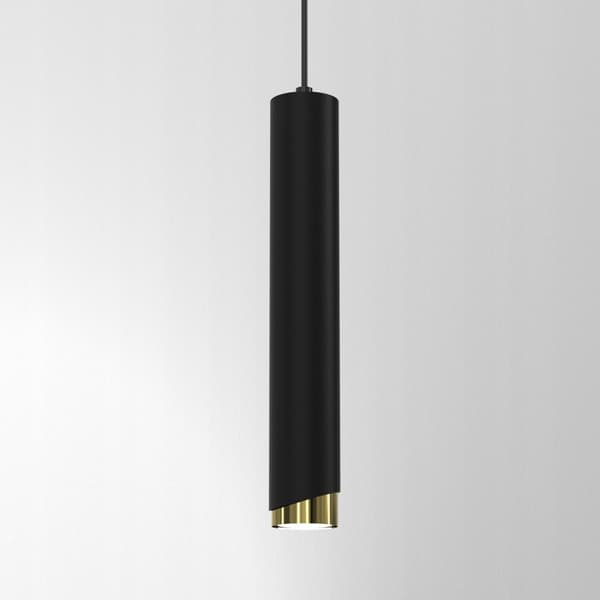 +Gratis. Hængende lampe rør rør Gu10 pendel sort guld Ewilight BEVEL
