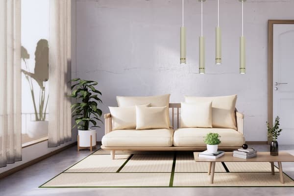 +Gratis. Hængende lampe rør rør 3x Gu10 hængende på en cirkel istap beige guld