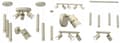 Miniatyrbillede 4 af 4: +Gratis. Loftslampe strip spots Ewilight justerbar 5x GU10 beige guld