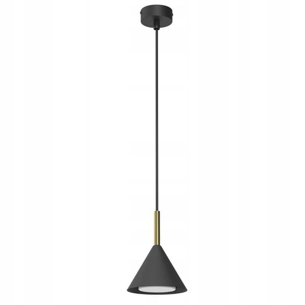 Hänglampa spotkon svart guld Ewilight Cone Gx53 minimalism