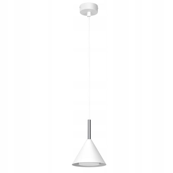 Hængelampe spotkegle hvid krom Cone Gx53 minimalisme
