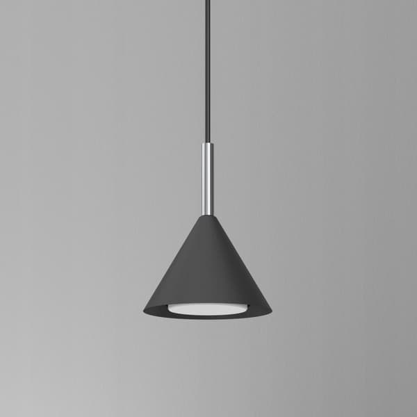 Hængelampe spotkegle sort krom Ewilight Cone Gx53 minimalisme