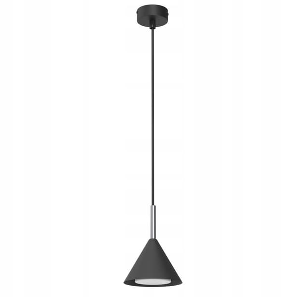 Hængelampe spotkegle sort krom Ewilight Cone Gx53 minimalisme