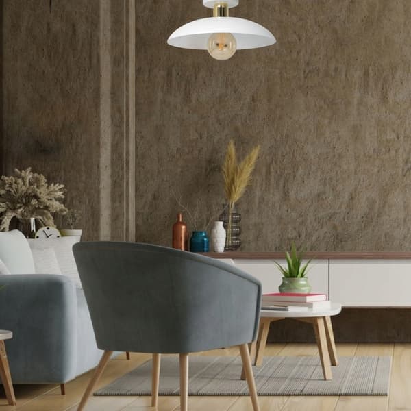 Loftslampe loftslampe RAMI E27 hvidguld metal lampeskærm
