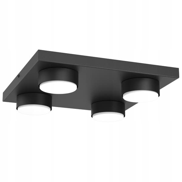 Loftslampe firkantet loftslampe Ewilight ALFA STRIP 4x GX53 LED sort