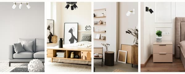 Taklampa, taklampa, justerbar list, 3x GU10, svart, guld