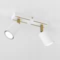 Miniatyrbild 4 av 5: Taklampa, taklampa, justerbar list, 2x GU10, vit, guld