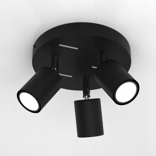 Taklampa, taklampa, justerbar list, 3x GU10, svart krom