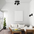 Miniatyrbild 3 av 7: Taklampa, taklampa, justerbar list, 3x GU10, svart, guld