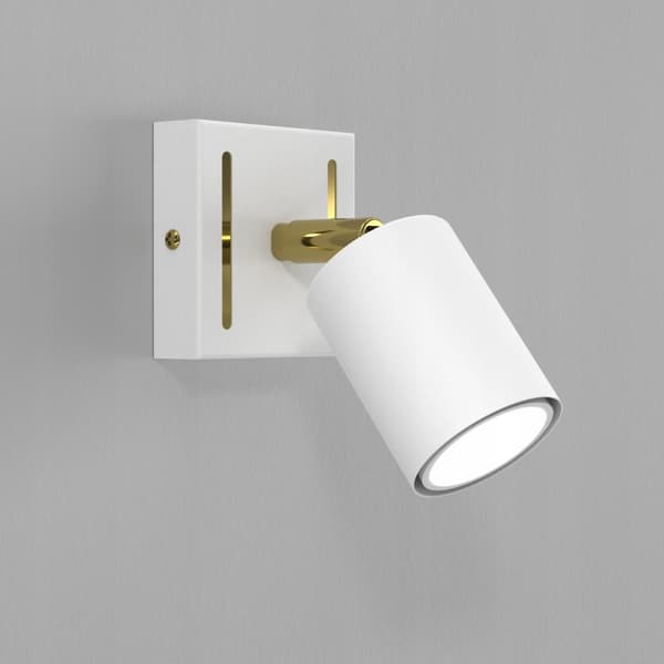 Justerbar vägglampa Gu10 vitguld Laser
