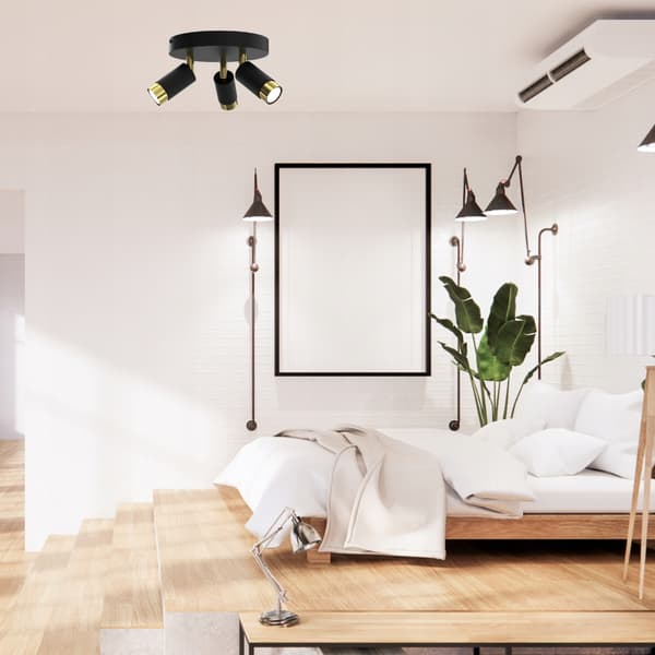Hængelampe loft bevægelige spots 3x Gu11 på hjulet Ewilight Tube Lux