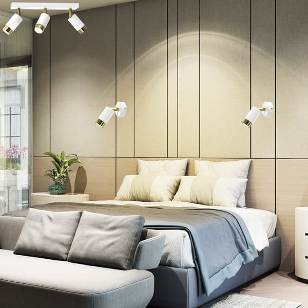Hængende loftslampe, loftslampe, justerbare spots, 3x Gu11, hvid, guld
