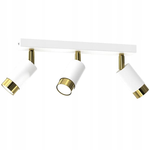 Hængende loftslampe, loftslampe, justerbare spots, 3x Gu11, hvid, guld