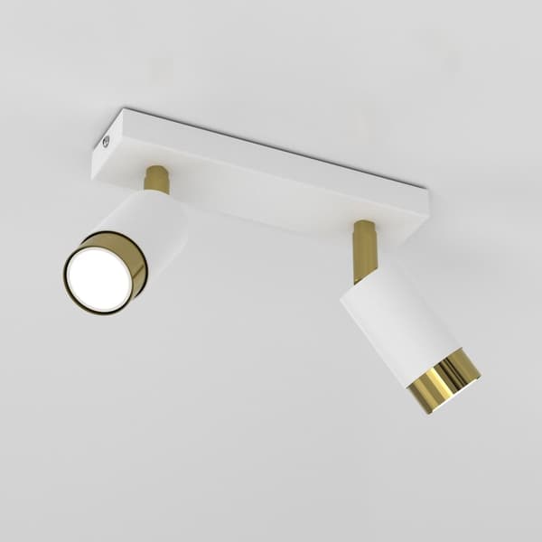 Hængende loftslampe, loftslampe, justerbare spots, 2x Gu11, hvid, guld