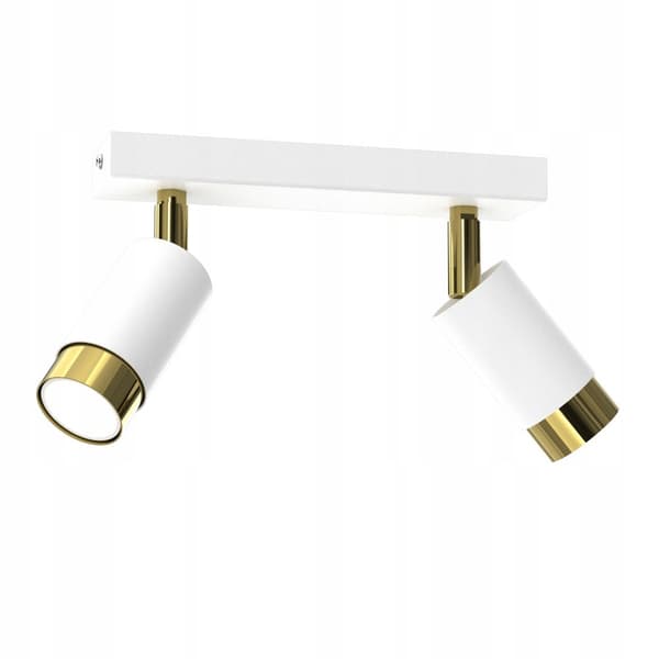 Hængende loftslampe, loftslampe, justerbare spots, 2x Gu11, hvid, guld