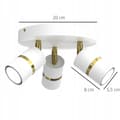 Miniatyrbild 3 av 6: Taklampa taklampa LED justerbar 3x Gu10 vitguld