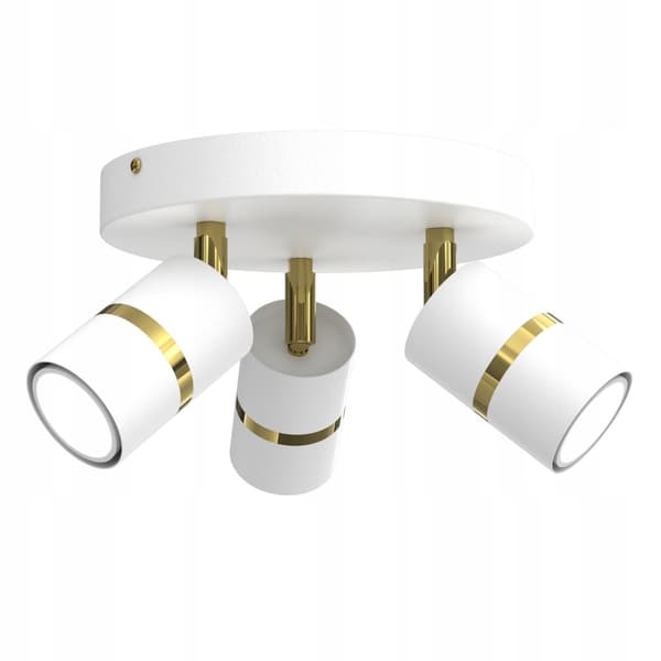 Taklampa taklampa LED justerbar 3x Gu10 vitguld
