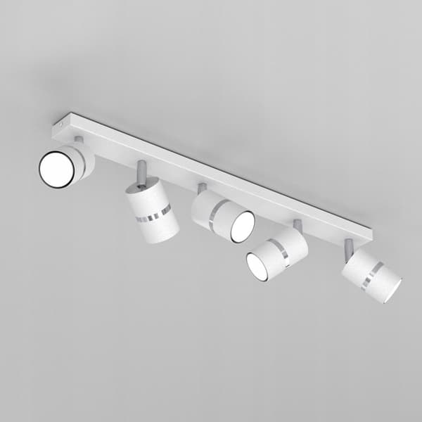 Taklampslist JOKEYS justerbar 5x GU10 vit krom