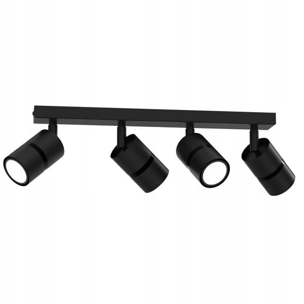 JOKEYS loftlampeliste justerbar 4x GU10 sort