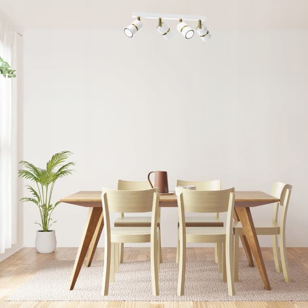 JOKEYS taklampslist justerbar 4x GU10 vitguld
