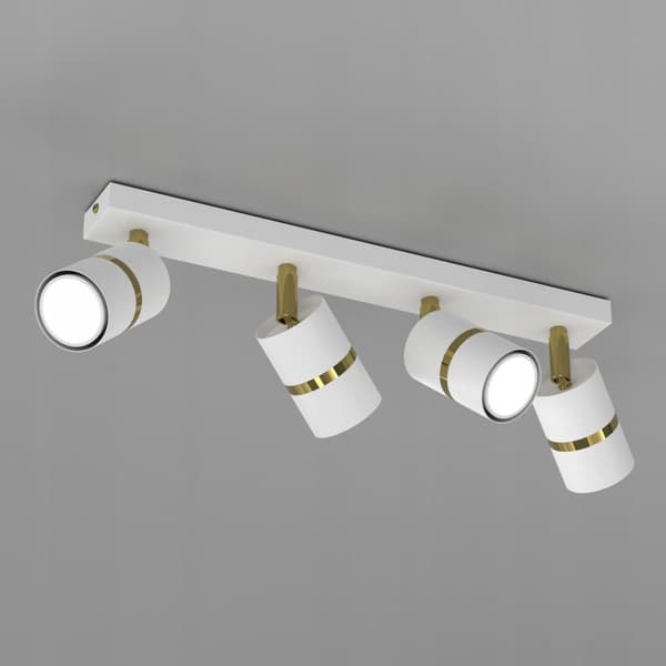 JOKEYS taklampslist justerbar 4x GU10 vitguld