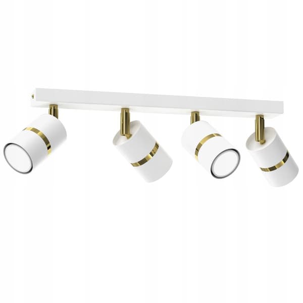 JOKEYS taklampslist justerbar 4x GU10 vitguld