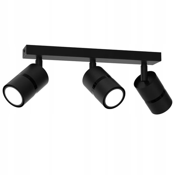 JOKEYS loftlampeliste justerbar 3x GU10 sort