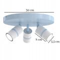 Miniatyrbillede 3 af 7: +Gratis. Loftslampe loftslampe justerbar 3x GU10 EWILIGHT blå
