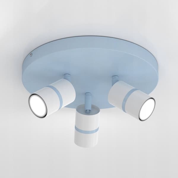 +Gratis. Loftslampe loftslampe justerbar 3x GU10 EWILIGHT blå