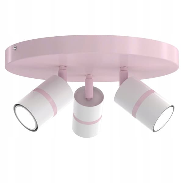 Loftslampe justerbare spots Gu10 pudderrosa