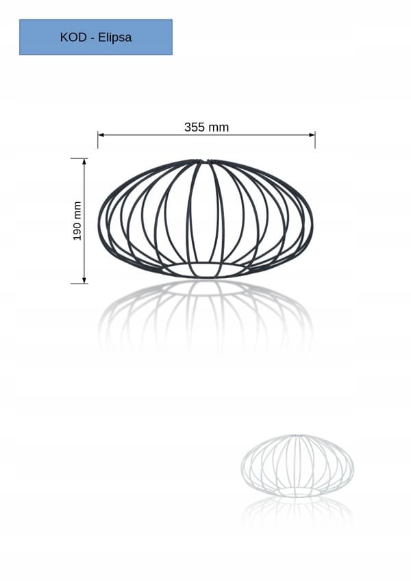 LOFT loftslampe trådskærm E27 ellipse