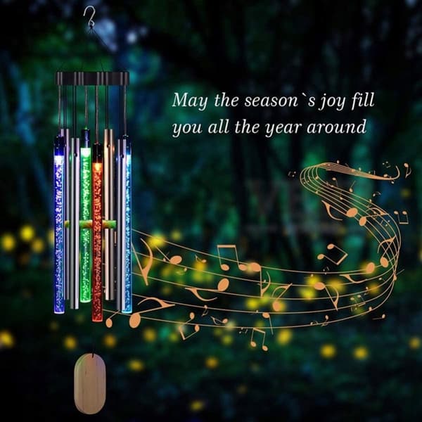 SOLAR LED puutarhavalot BELLS GARLAND RGB