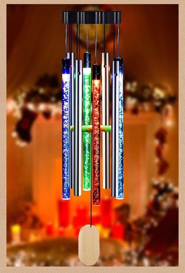 SOLAR LED puutarhavalot BELLS GARLAND RGB
