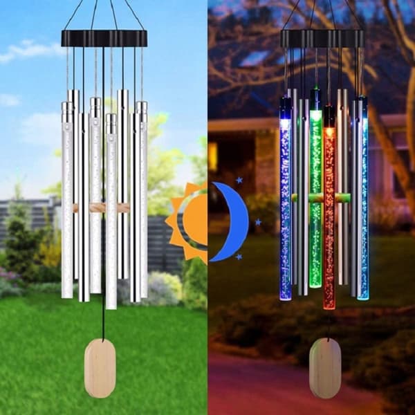 SOLAR LED puutarhavalot BELLS GARLAND RGB
